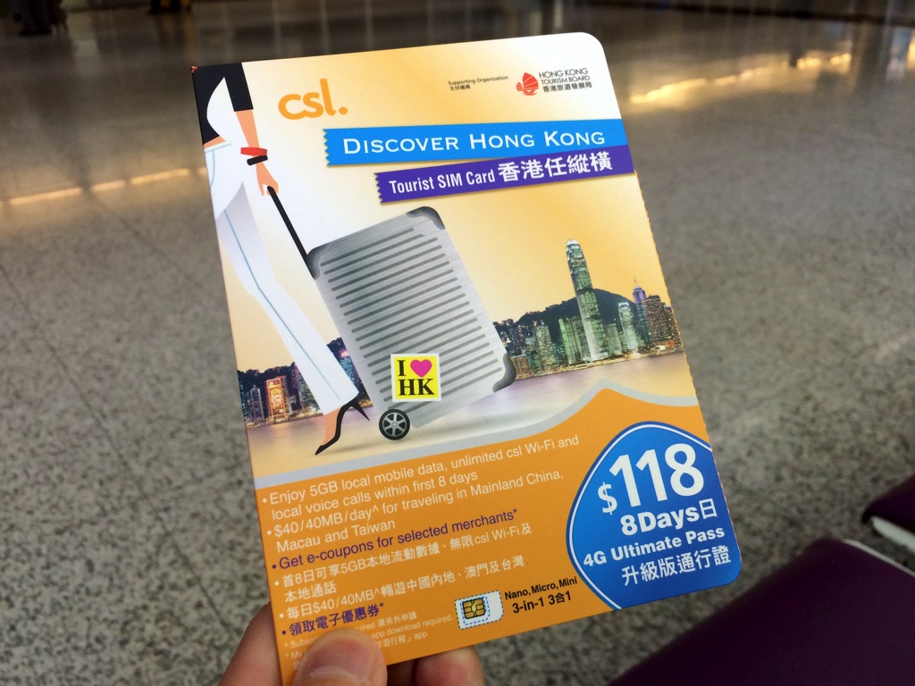 csl Discover Hong Kong Tourist SIM Card